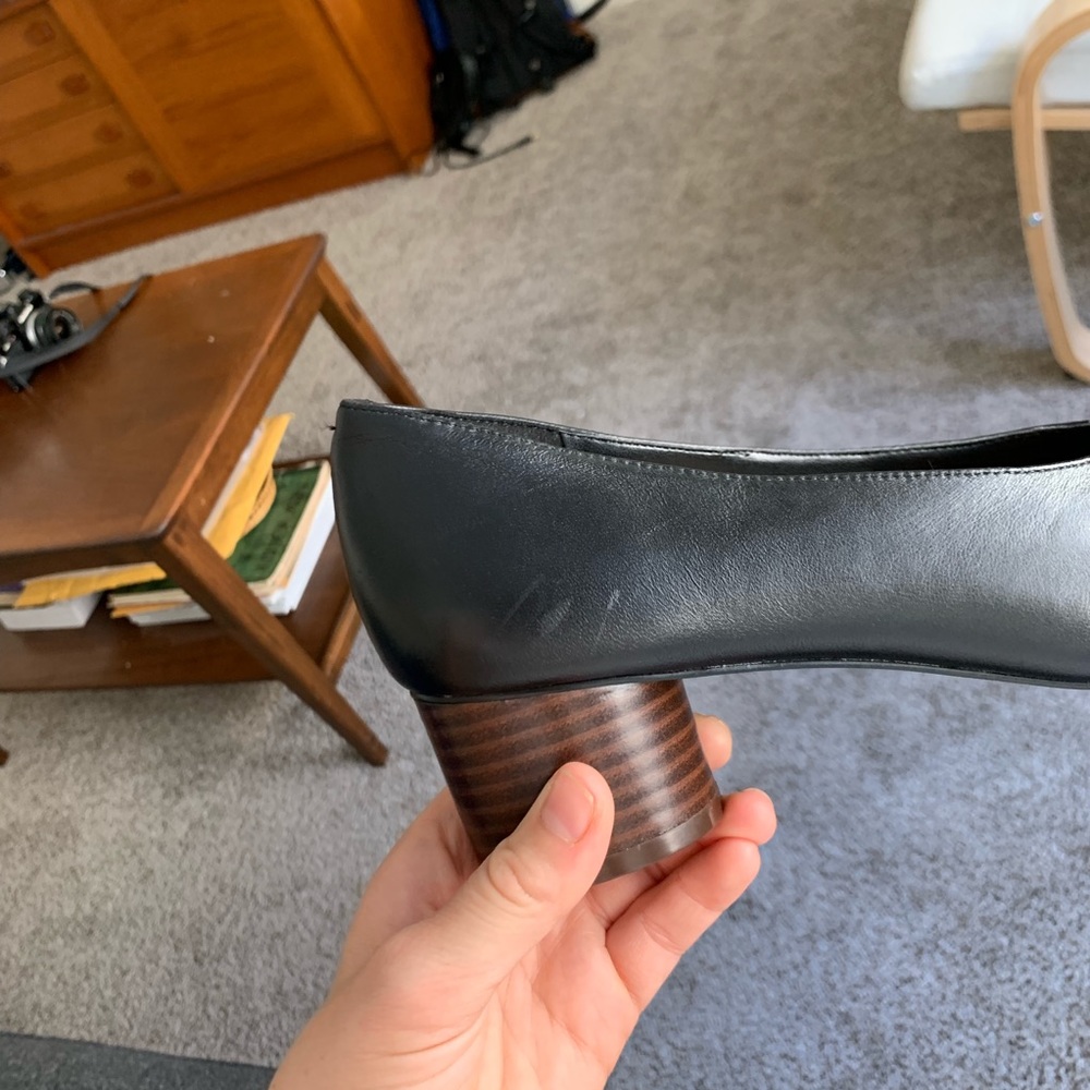 Never Worn! Nine West Leather Block Heels - Picture 7 of 7